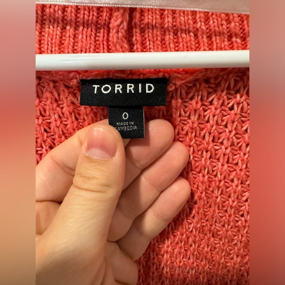 Torrid Waffle Cardigan Sweater in Pink Size Large - Picture 7 of 9